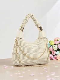 Exotic Premium Celestia Quilted Hobo Shoulder bag (Beige)