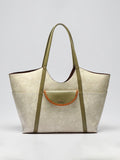 Exotic Veltrix Arc Tote Bag for Women (Beige)