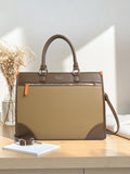 Exotic Alora Structured Tote Handbag - Exotic Alora Structured Tote Handbag Khaki