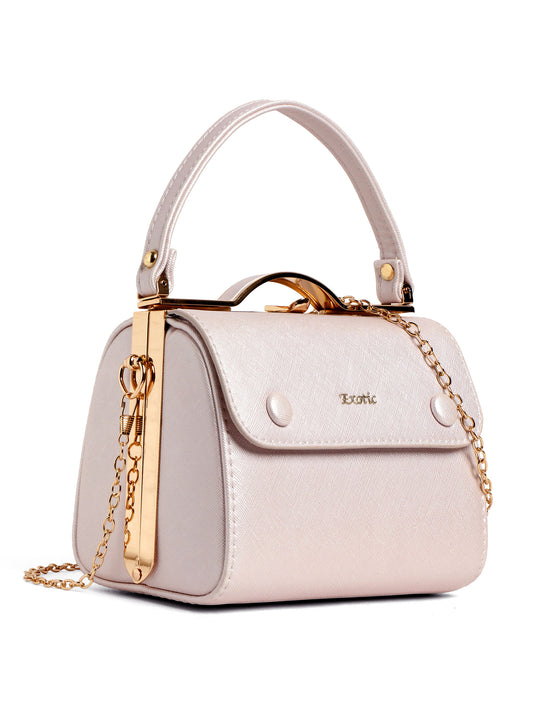 Exotic Premium Convertible Style Elegant Handbag (Pink)