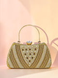 EXOTIC Studded Embroidered Party Clutch Intricate Beaded & Floral Embroidery - EXOTIC Studded Embroidered Party Clutch Intricate Beaded & Floral Embroidery