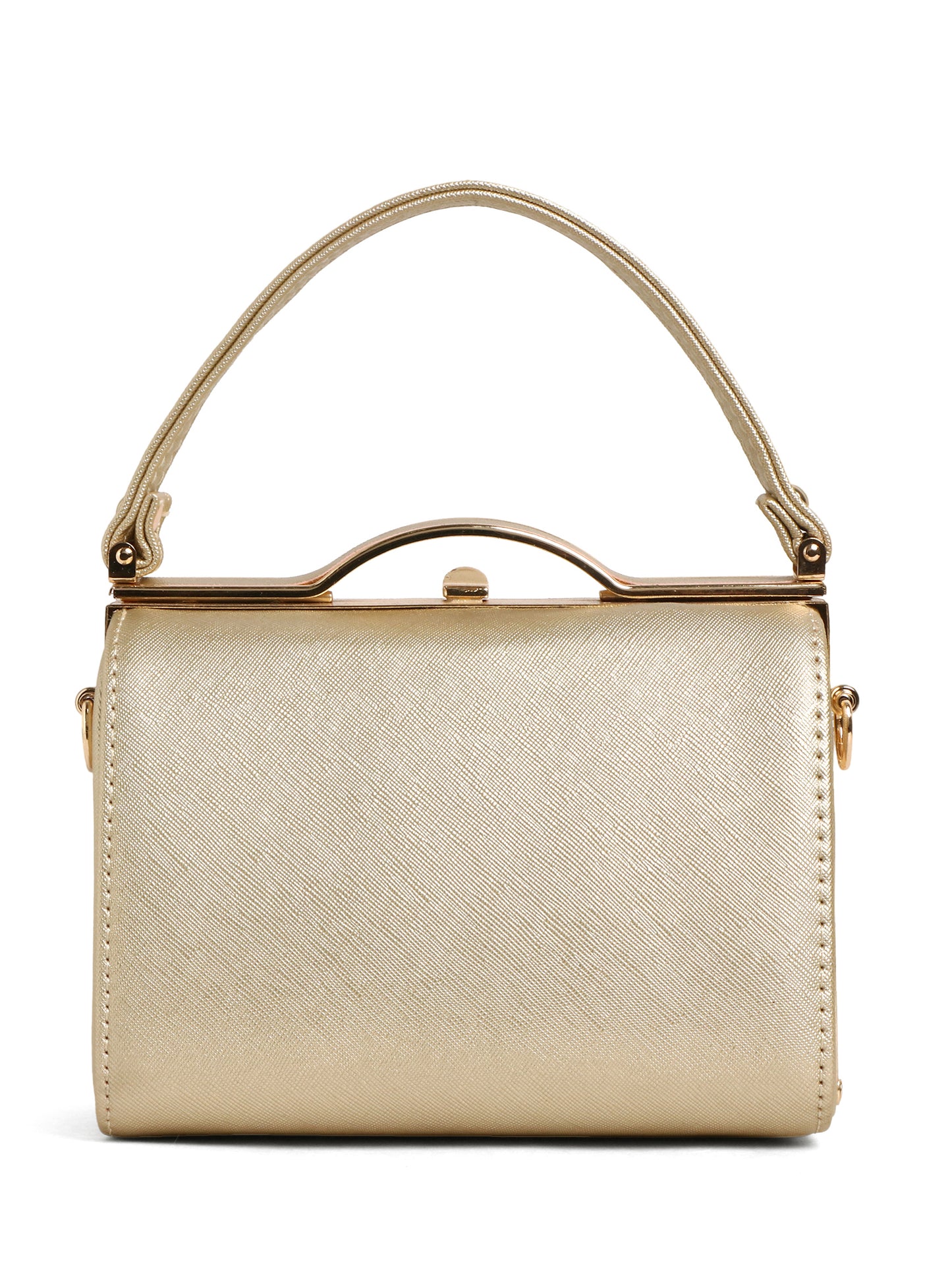 Exotic Premium Convertible Style Elegant Handbag (Gold)