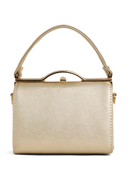 Exotic Premium Convertible Style Elegant Handbag (Gold)