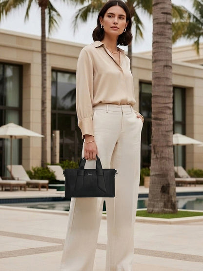 Exotic Valeria Satchel Sling Bag for Women Textured Leatherette Top Handle & Detachable Crossbody Strap