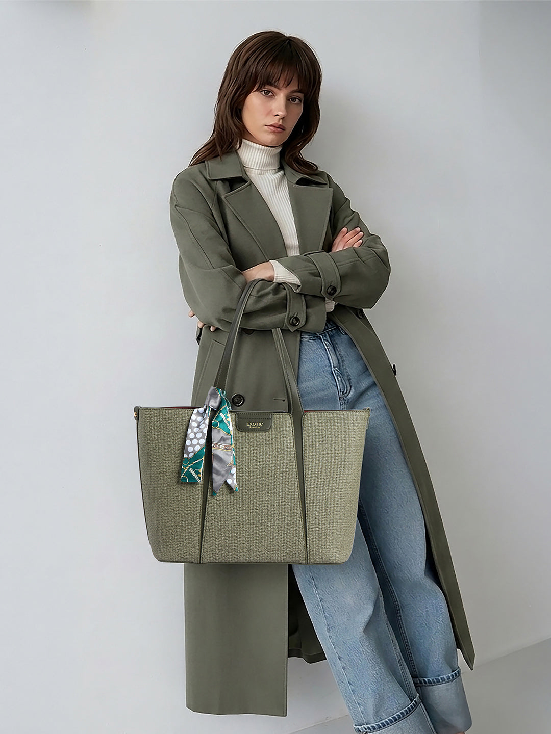 Exotic Premium Serelle Weave Structured Tote Bag