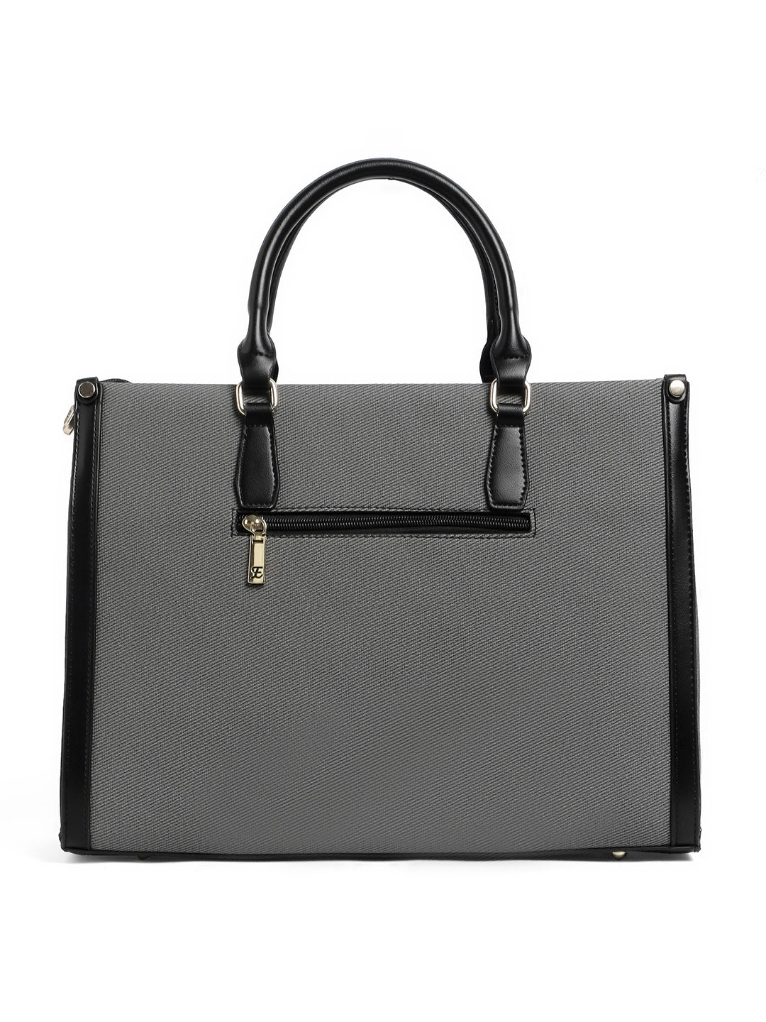 Exotic Structured Executive Oversize Tote/Hand Bag (Black)