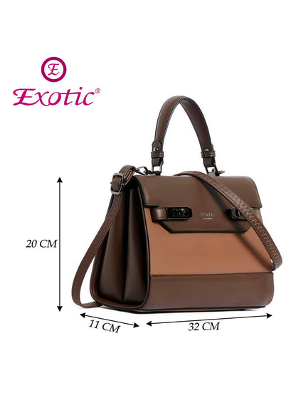 Exotic Dualtone Textured Handbag