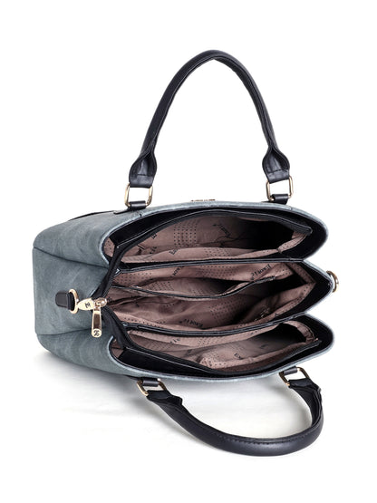 Exotic Three section Denim Bag