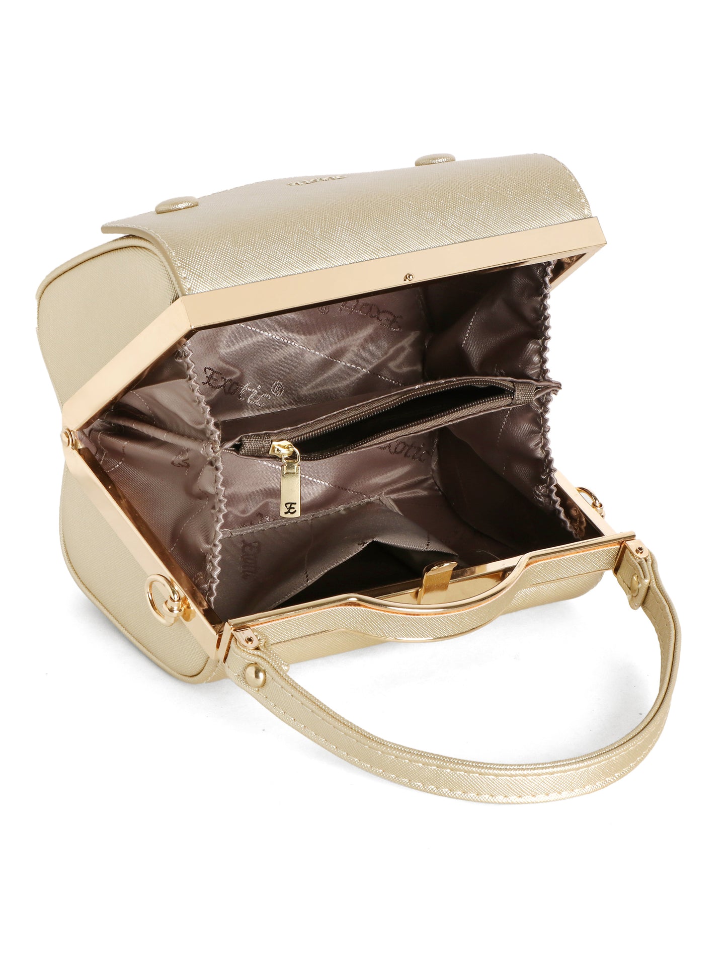 Exotic Premium Convertible Style Elegant Handbag (Gold)