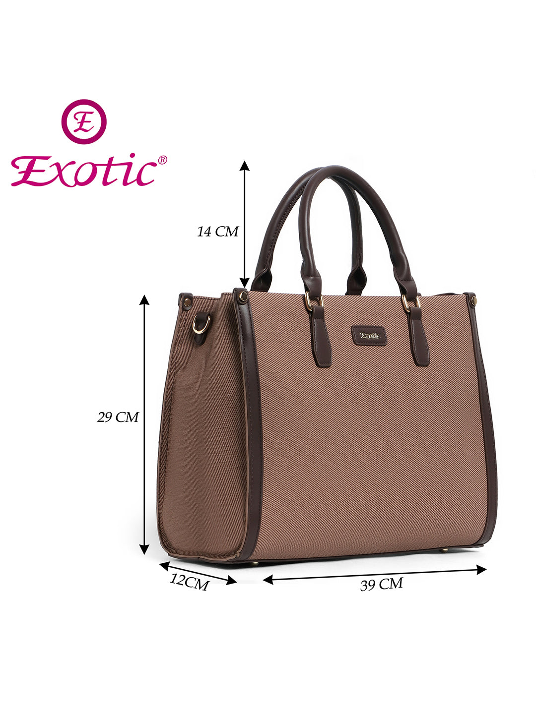 Exotic Structured Executive Oversize Tote/Hand Bag (Wine)