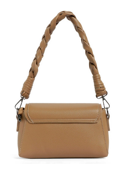 Exotic Unique Shape Texture Design Flap Sling Bag (Brown)