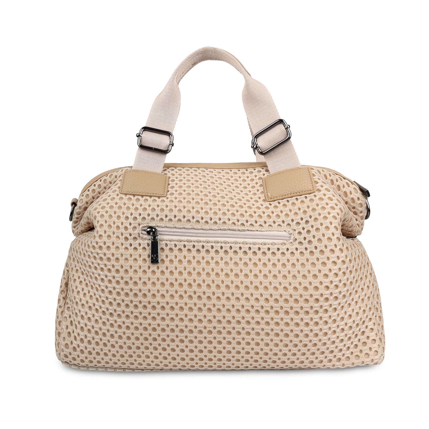 Exotic Premium Mesh Fabric Hand & Sling Bag with Multiple Compartments and Adjustable Strap