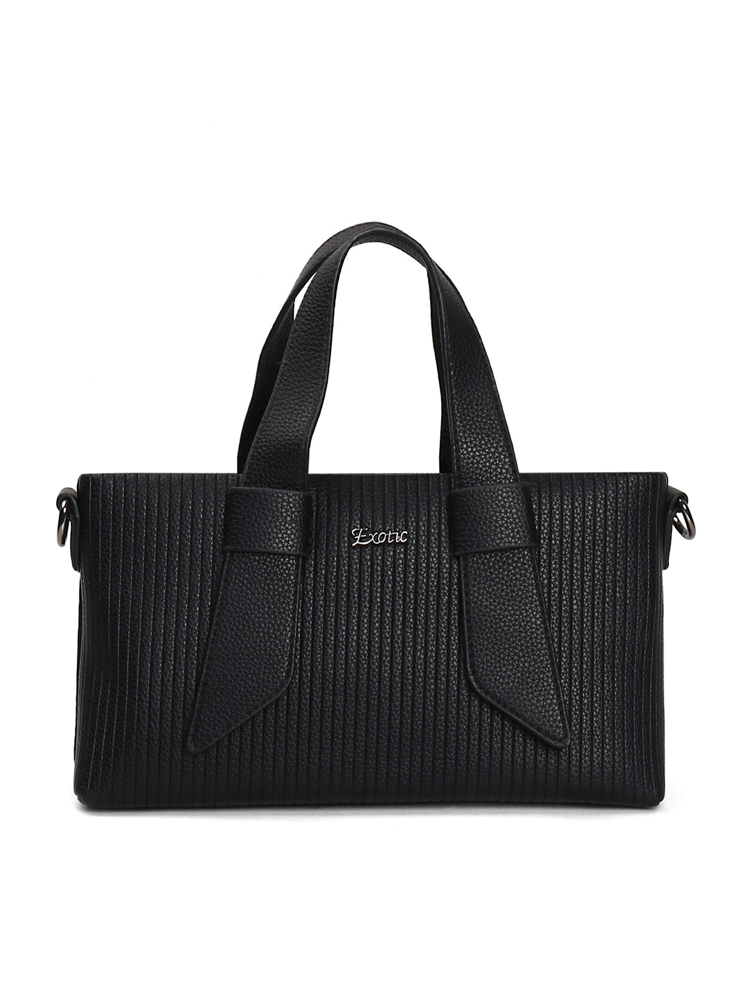 Exotic Valeria Satchel Sling Bag for Women Textured Leatherette Top Handle & Detachable Crossbody Strap