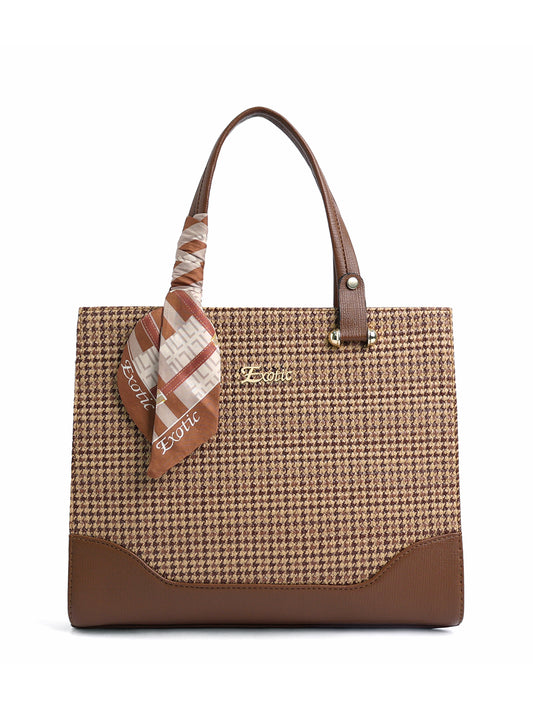 EXOTIC Charme Houndstooth Dual Tone Sling cum Handbag