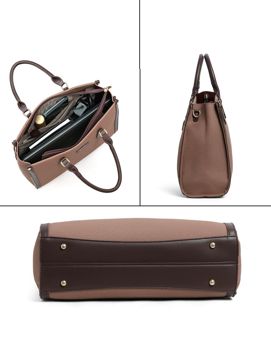 Exotic Structured Executive Oversize Tote/Hand Bag (Wine)