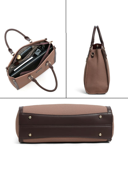 Exotic Structured Executive Oversize Tote/Hand Bag (Wine)