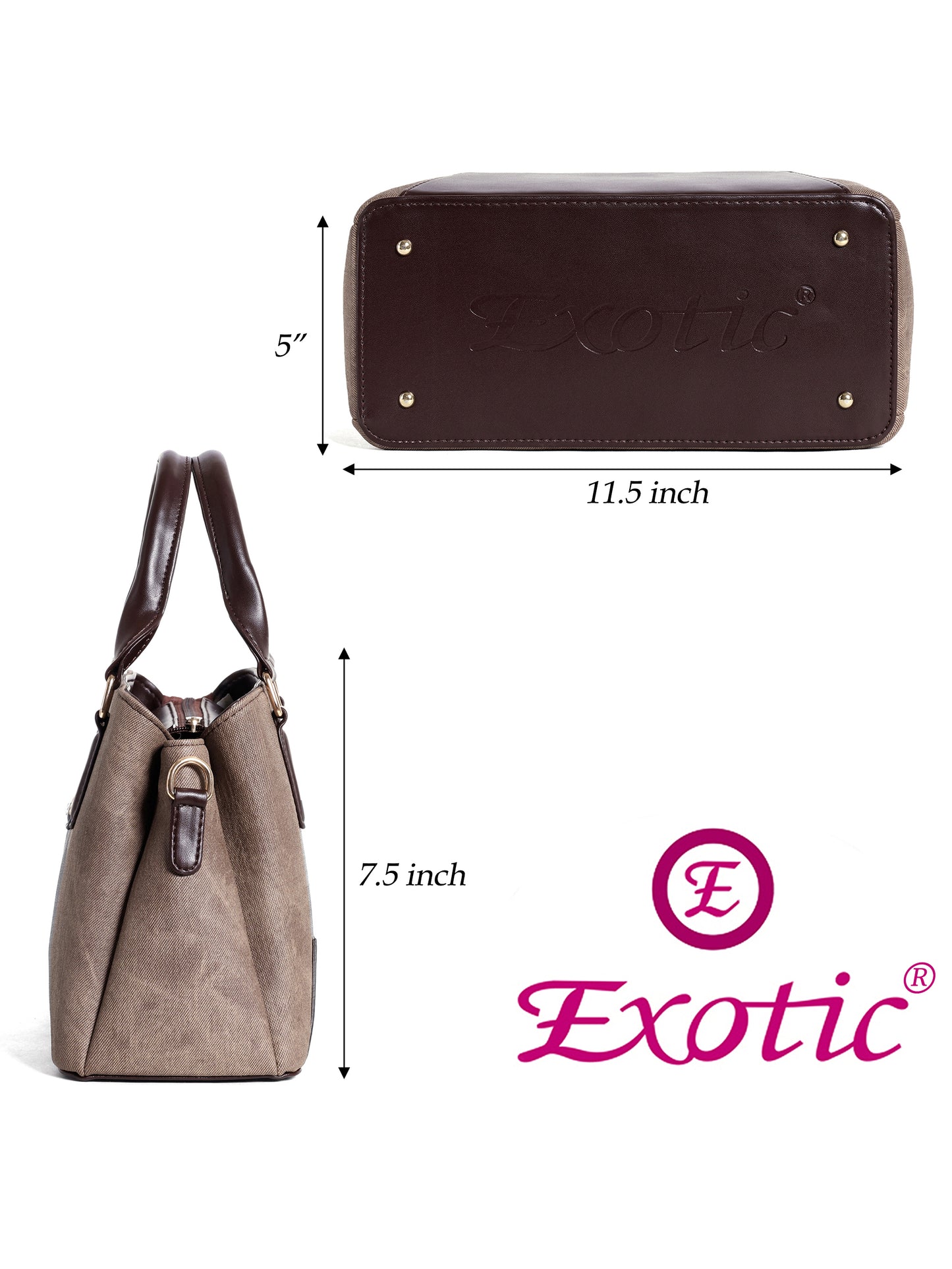 Exotic Three section Denim Bag