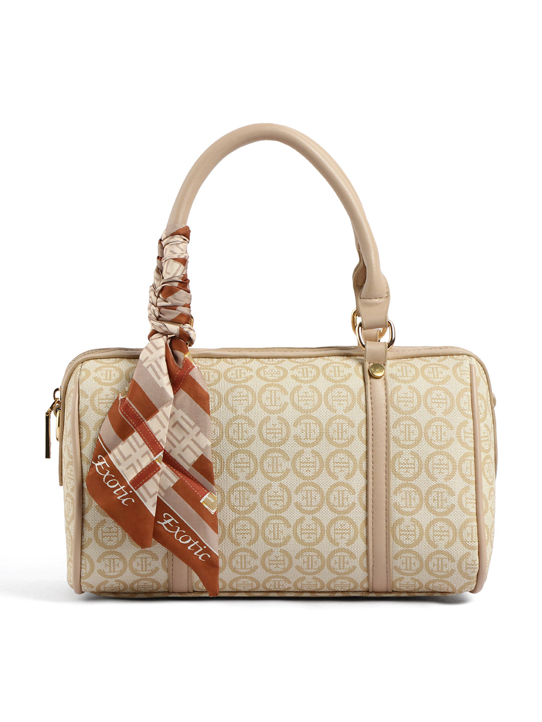Exotic Monogram Pattern Top Handheld Handbag