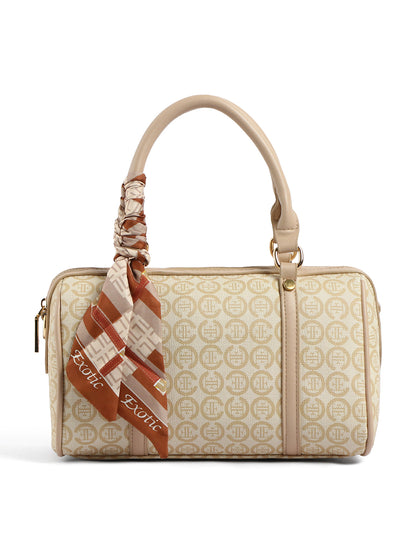 Exotic Monogram Pattern Top Handheld Handbag