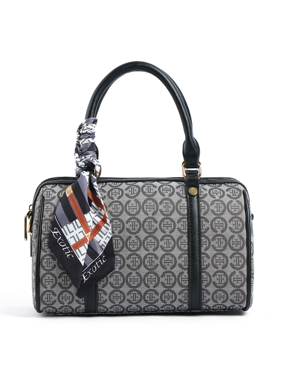 Exotic Monogram Pattern Top Handheld Handbag