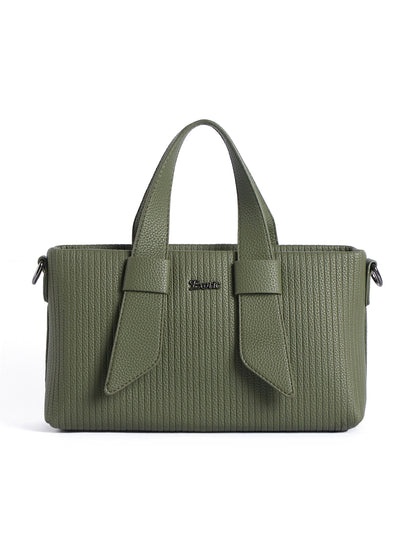 Exotic Valeria Satchel Sling Bag for Women Textured Leatherette Top Handle & Detachable Crossbody Strap