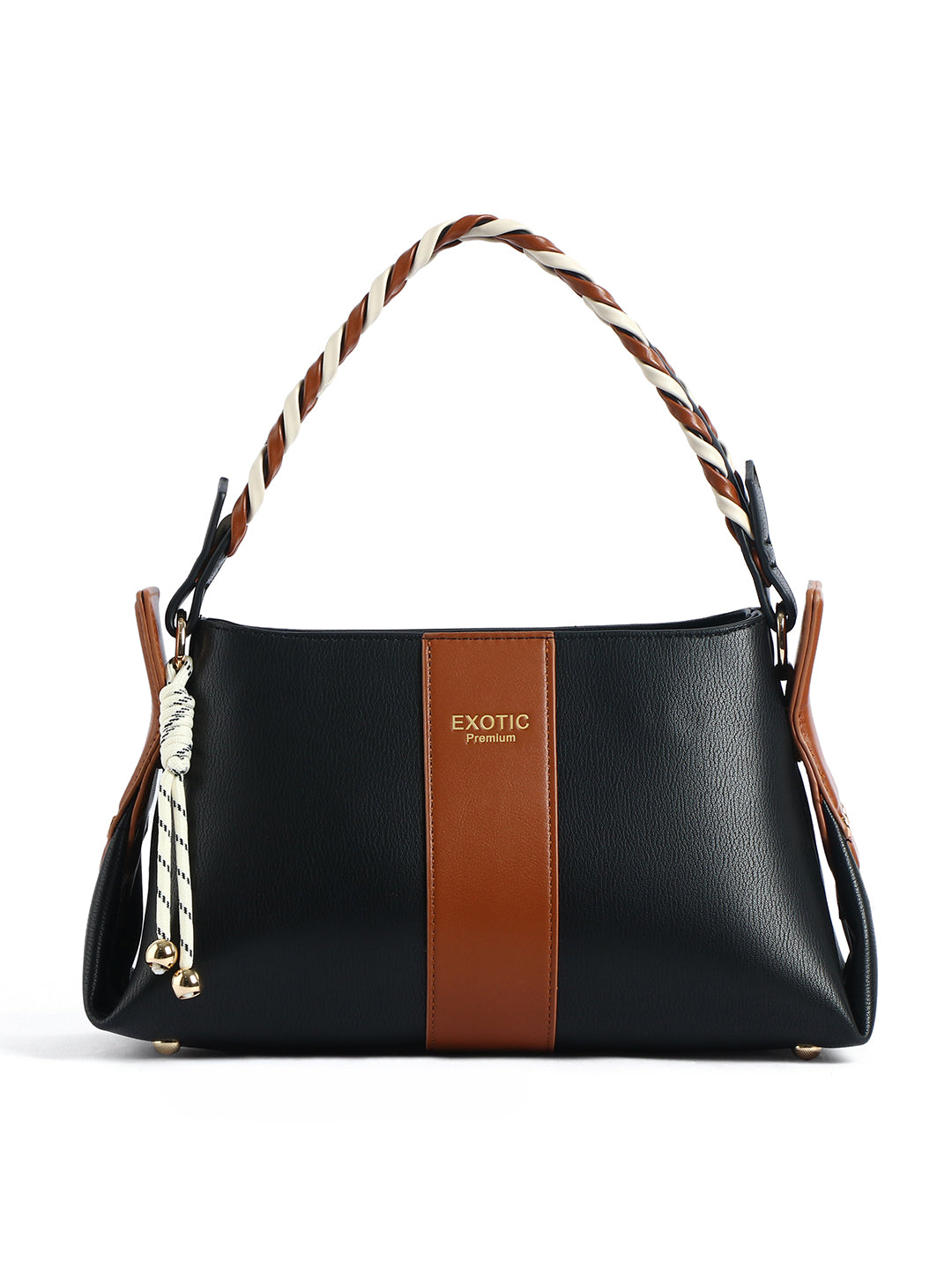 EXOTIC Noiré Twist Structured Handbag