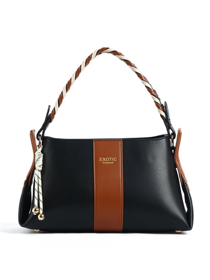 EXOTIC Noiré Twist Structured Handbag