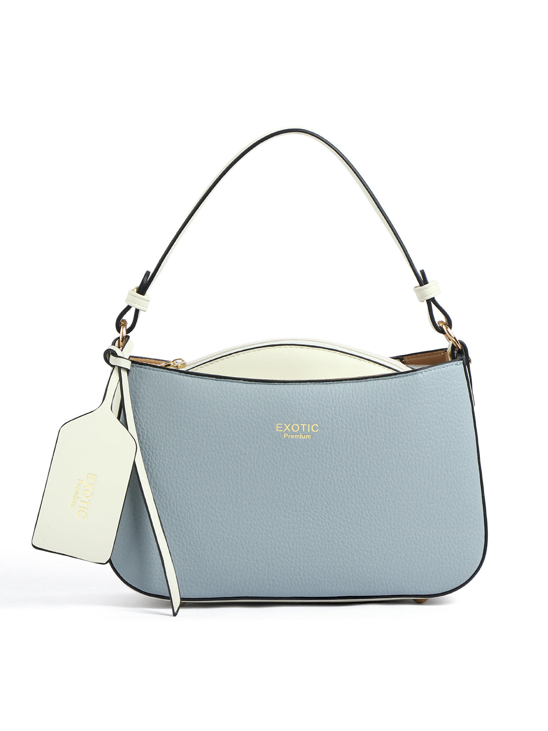Exotic Premium Azure Curve Shoulder Bag