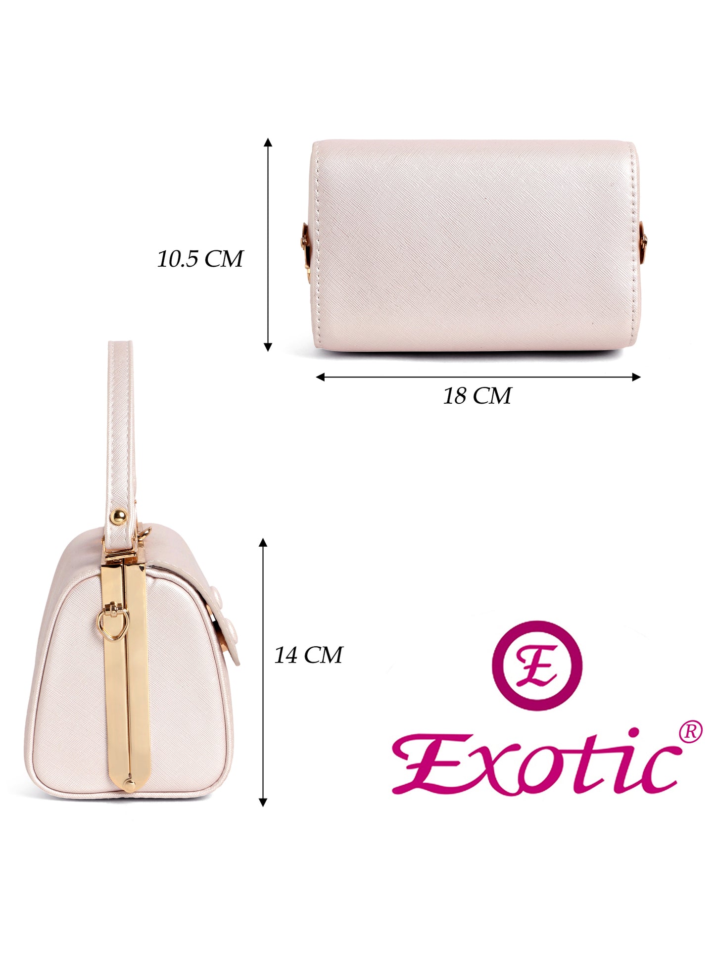 Exotic Premium Convertible Style Elegant Handbag (Pink)
