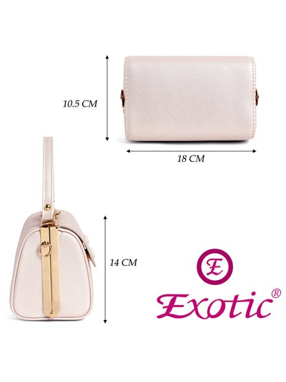 Exotic Premium Convertible Style Elegant Handbag (Pink)