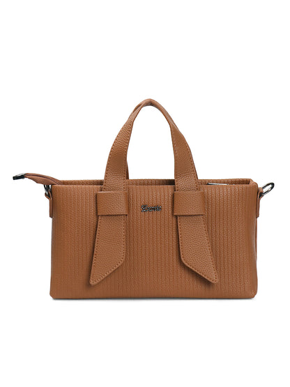 Exotic Valeria Satchel Sling Bag for Women Textured Leatherette Top Handle & Detachable Crossbody Strap