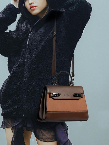 Exotic Dualtone Textured Handbag