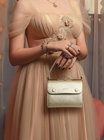 Exotic Premium Convertible Style Elegant Handbag (Gold)