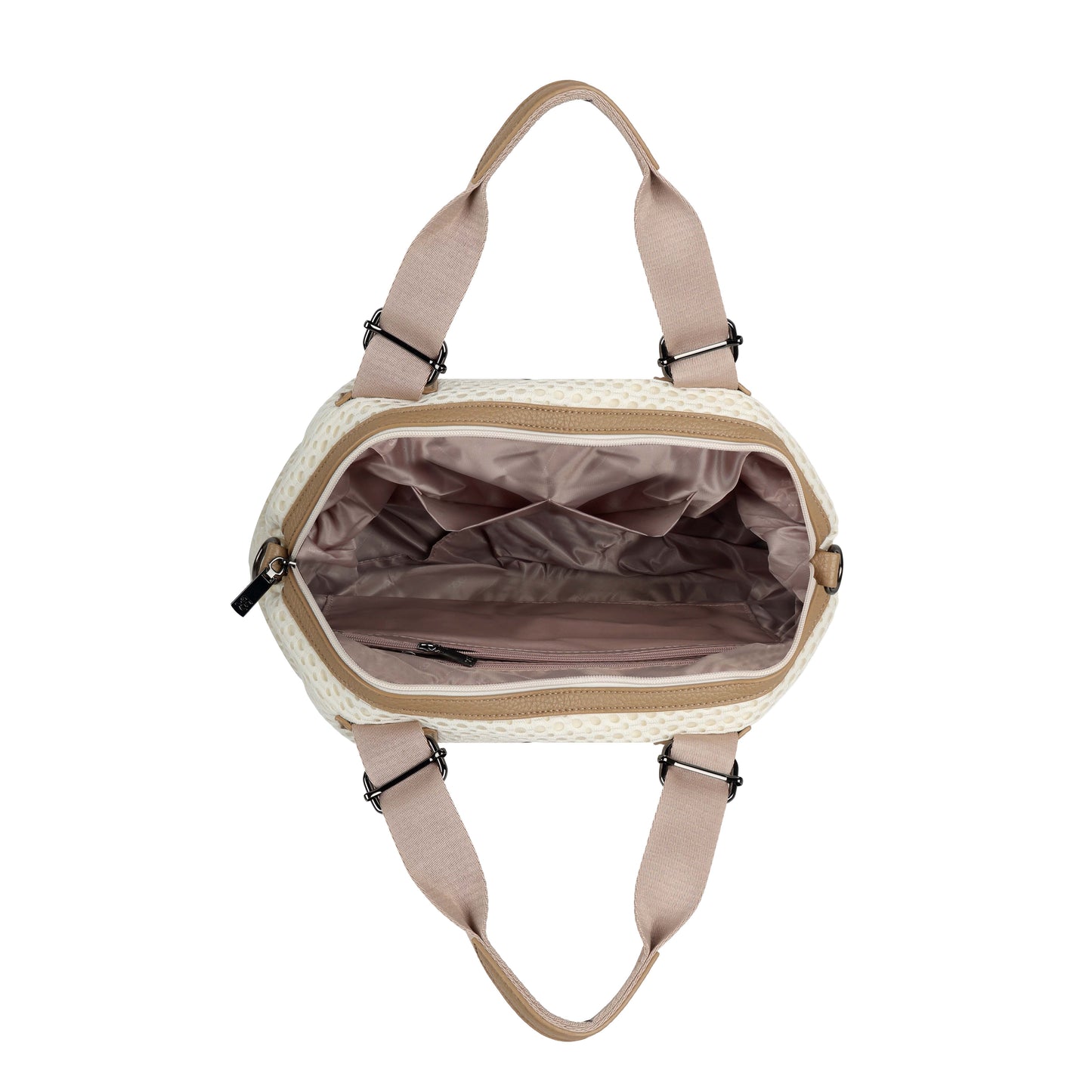 Exotic Premium Mesh Fabric Hand & Sling Bag with Multiple Compartments and Adjustable Strap