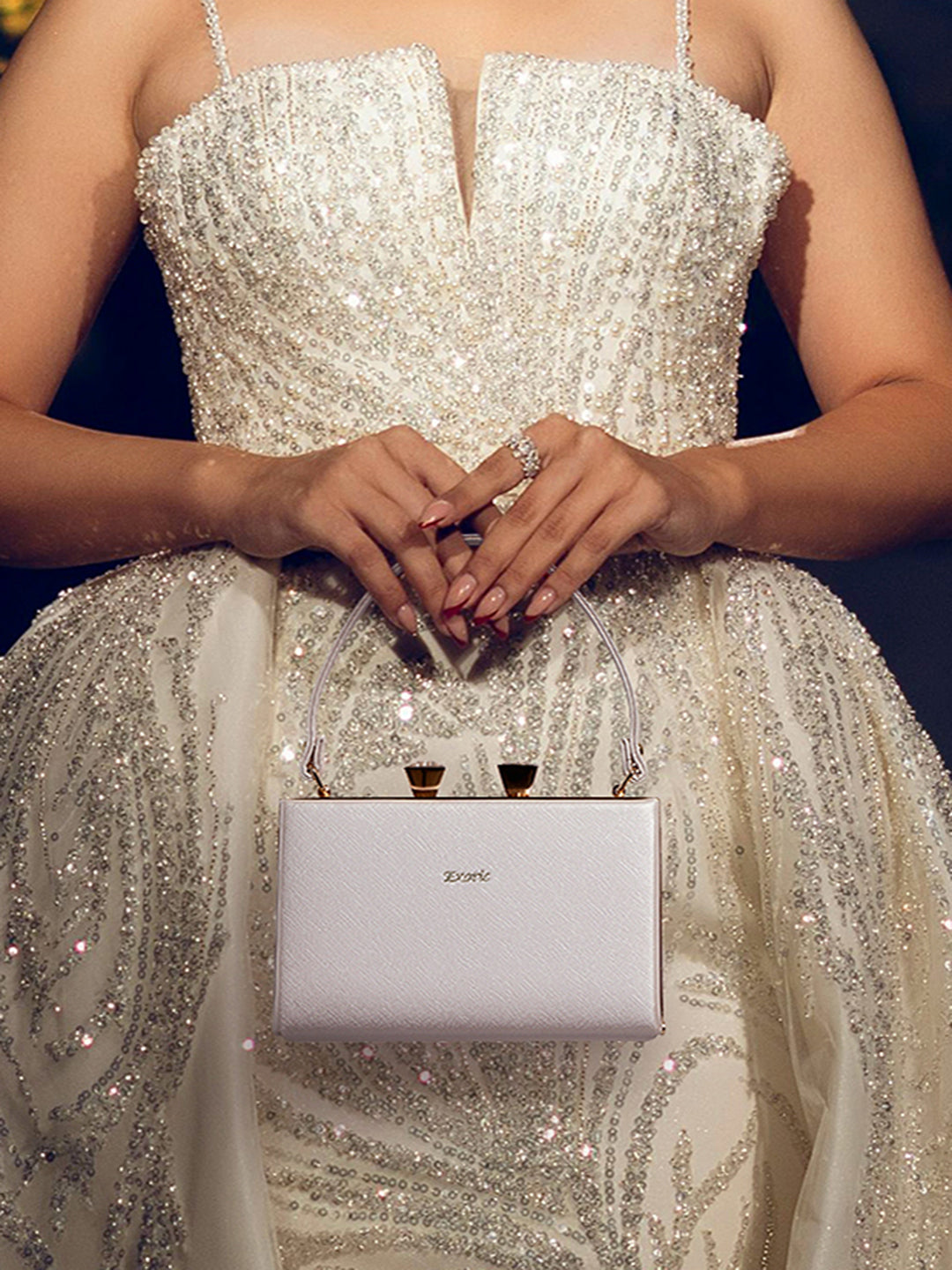 Exotic Premium Convertible Style  Frame Bridal Bag
