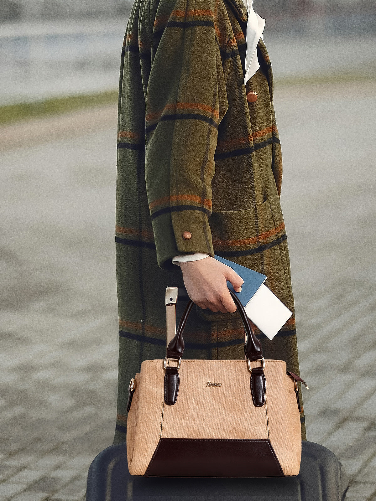 Exotic Three section Denim Bag