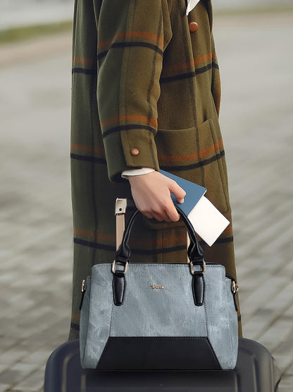Exotic Three section Denim Bag