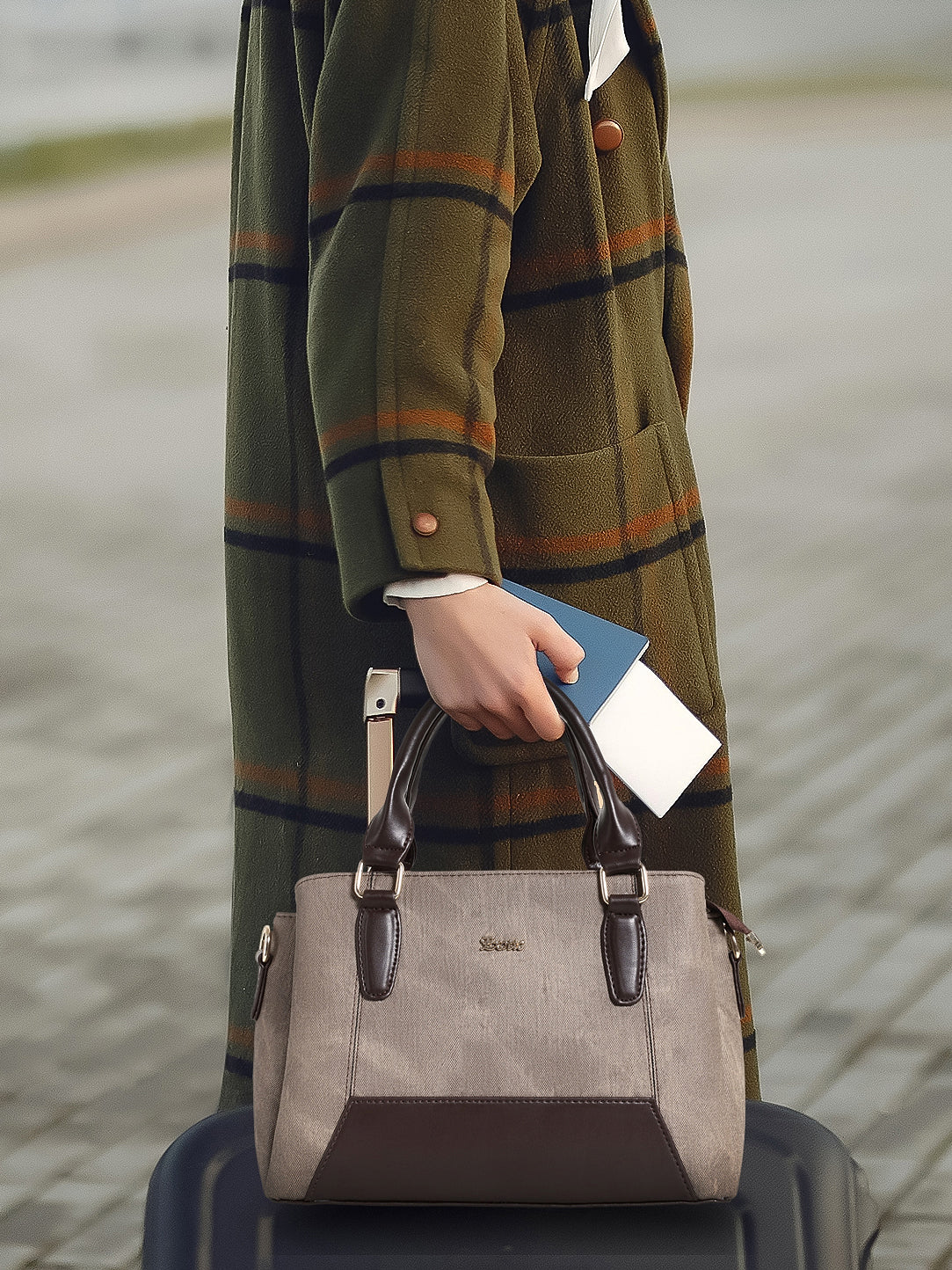 Exotic Three section Denim Bag