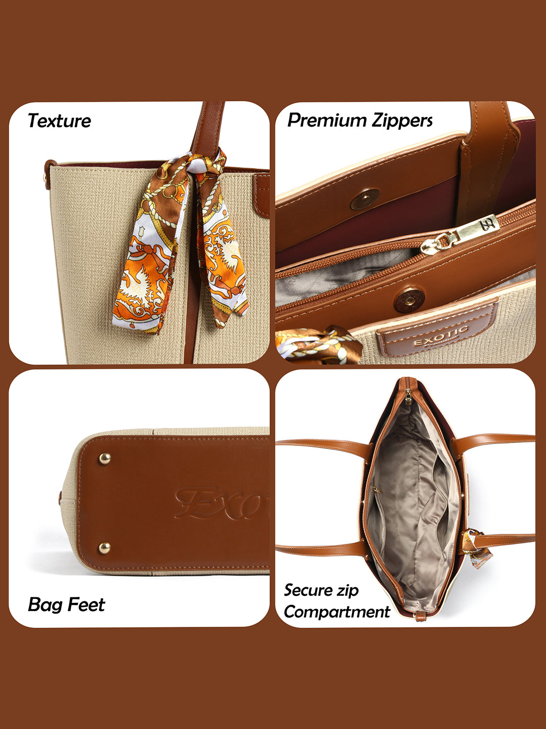 Exotic Premium Serelle Weave Structured Tote Bag