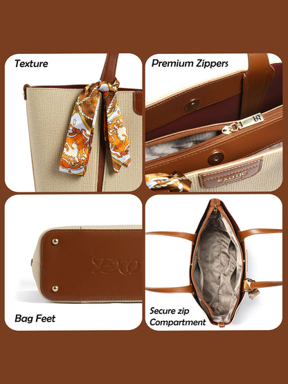 Exotic Premium Serelle Weave Structured Tote Bag