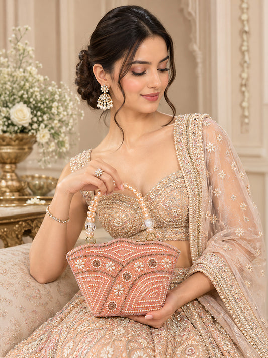 EXOTIC Zivara Pearl Embellished Clutch for Women