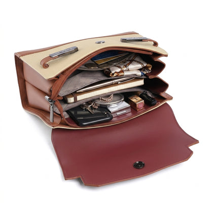 Exotic Dualtone Textured Handbag (Brown)