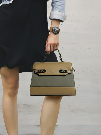 Exotic Dualtone Textured Handbag