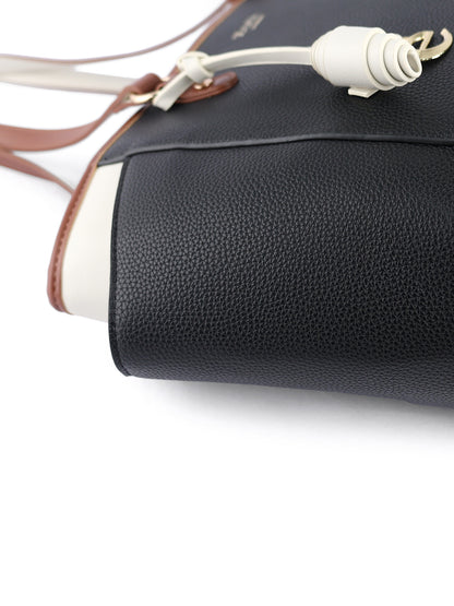 Exotic Amara Structured Black Tote Bag