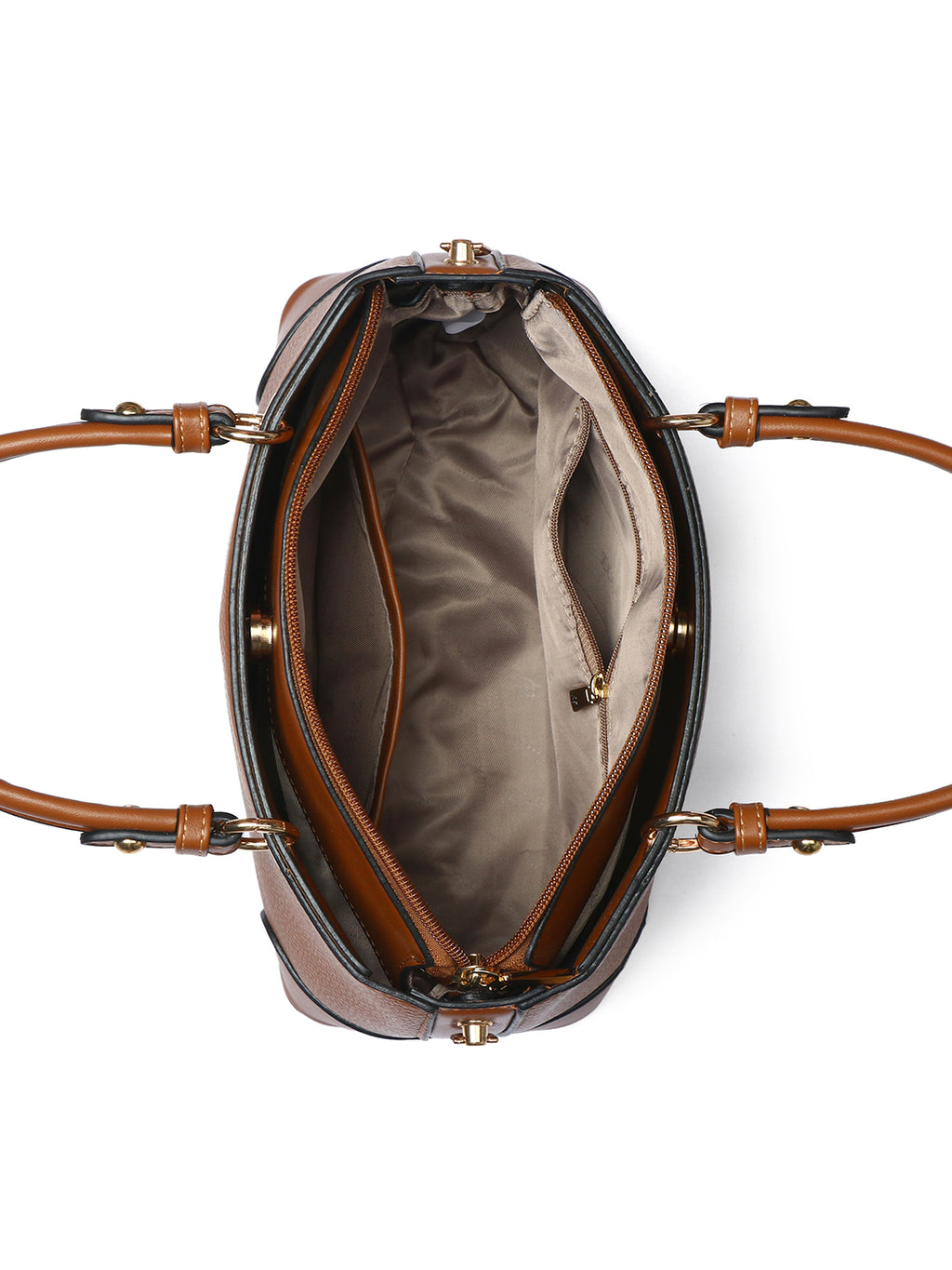Exotic Caramel Edge Structured Handbag