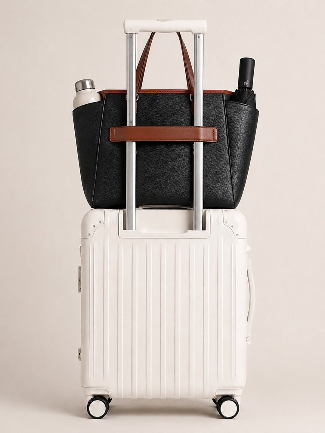 Exotic Amara Structured Black Tote Bag