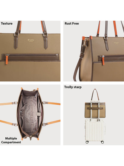 Exotic Aria Tote Handbag with Laptop Compartment