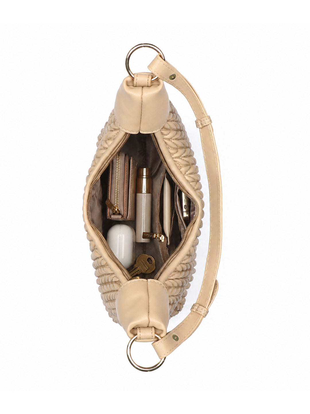 Exotic Elaris Quilted Hobo Shoulder Bag