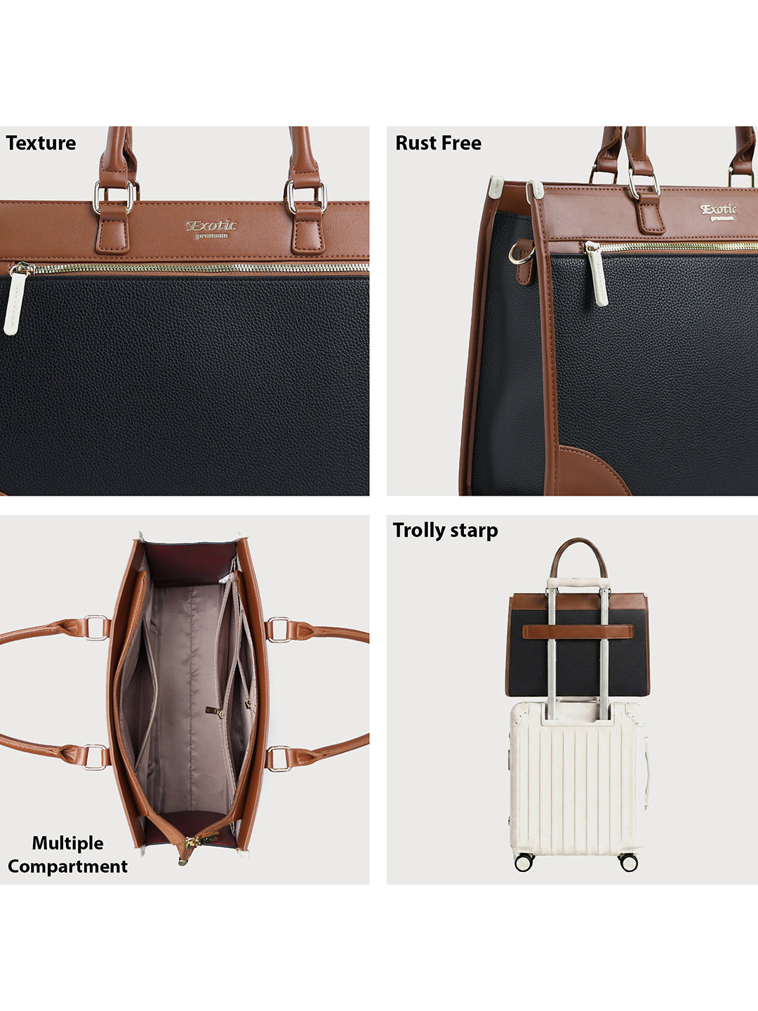 Exotic Alora Structured Tote Handbag