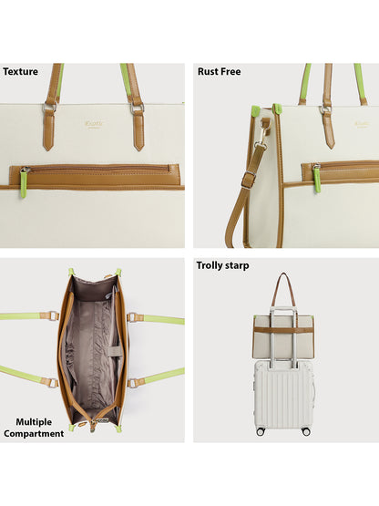 Exotic Aria Tote Handbag with Laptop Compartment